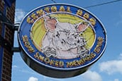 Central BBQ sign