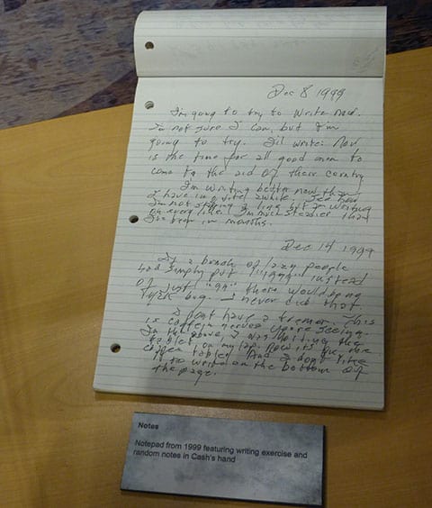 Johnny Cash writers block