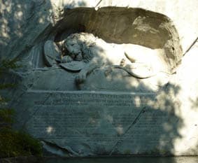 Lion monument The dying lion