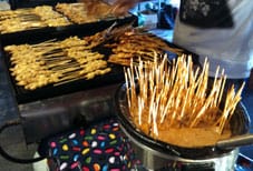 Mmmm, 6 satays for $5. Dinner