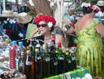 Tahiti on the Cheap: gooey cheese and red wine