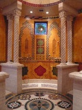 Versace shower Gianni's communal shower