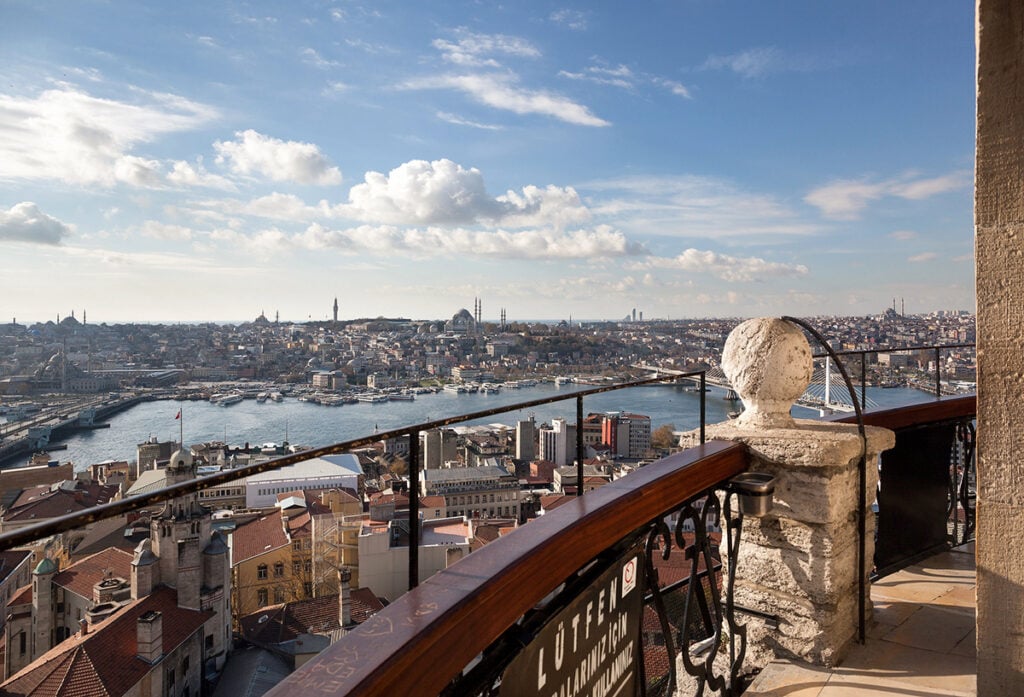 View from the top of Galata Tower across the Bosphorus