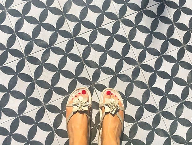 Palm Springs tiled floor