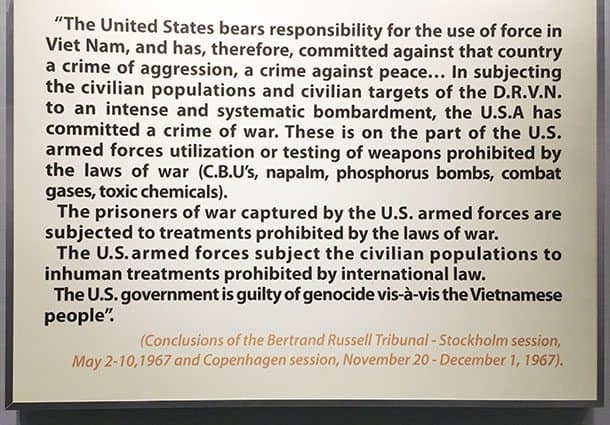 America condemned for Vietnam war