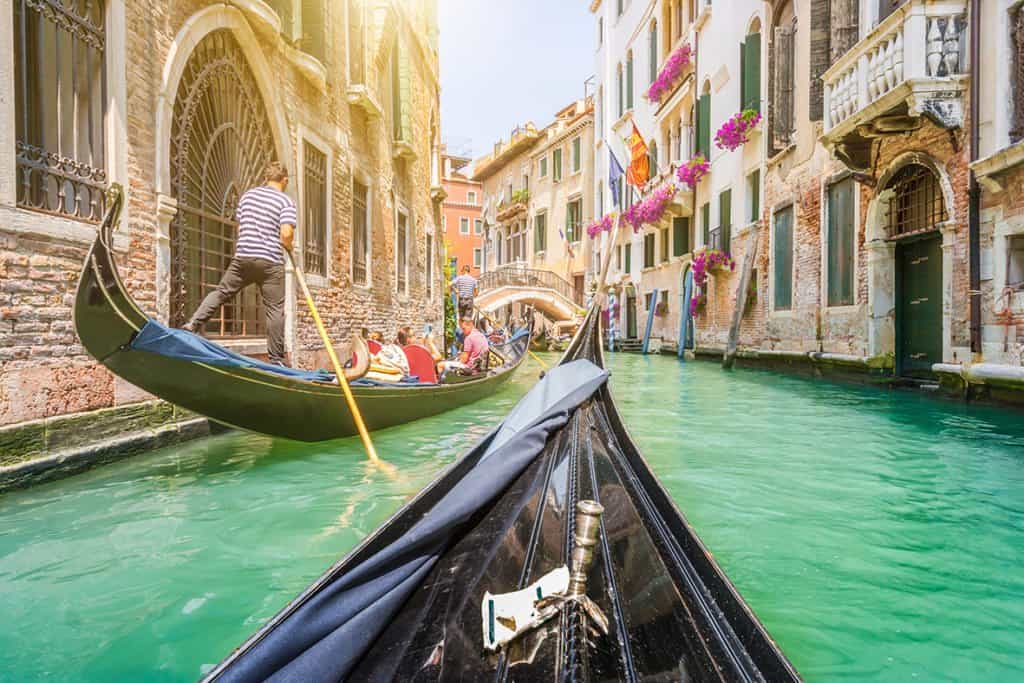Canal boat in Venice