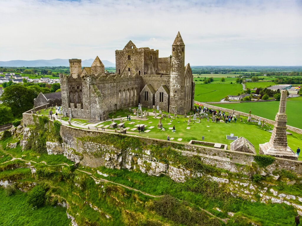 The Rock of Cashel aerial view