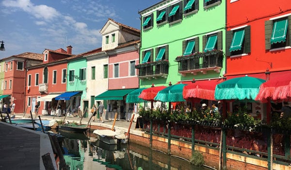 Colourful buildings in Burano