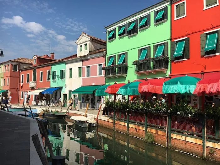 Colourful buildings in Burano
