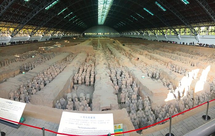 Pit 3 filled with terracotta warriors