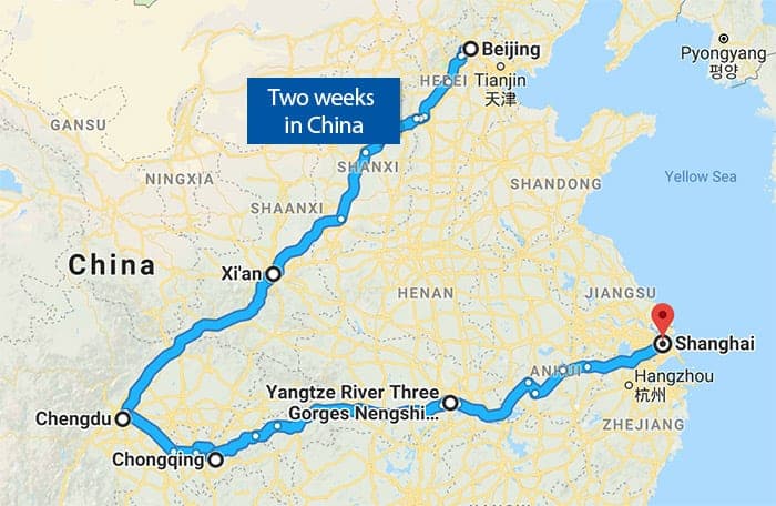 China tour map 2019