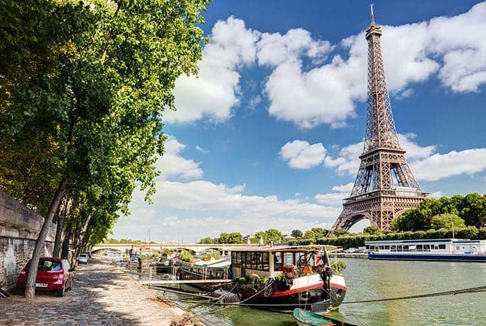 River Seine with Eiffel Tower
