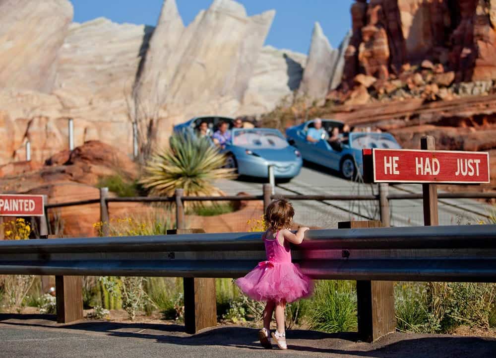 Girl watching Cars Land