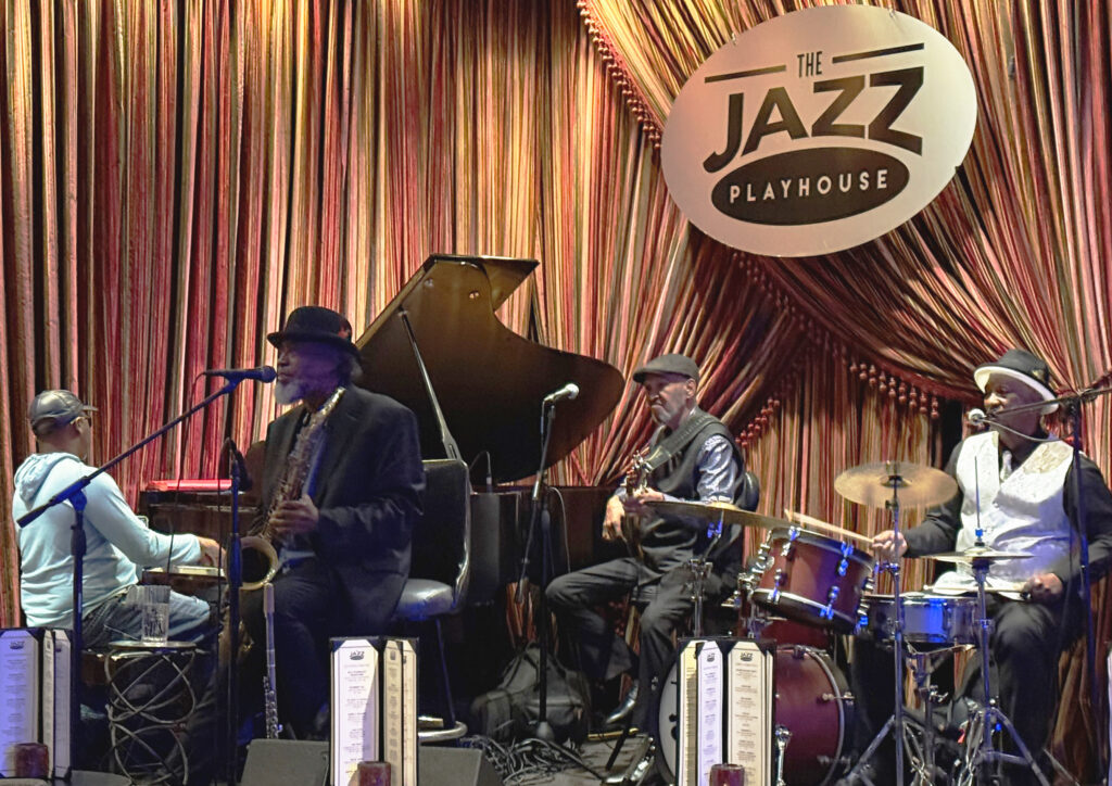 Band on stage at Royal Sonesta Jazz Playhouse