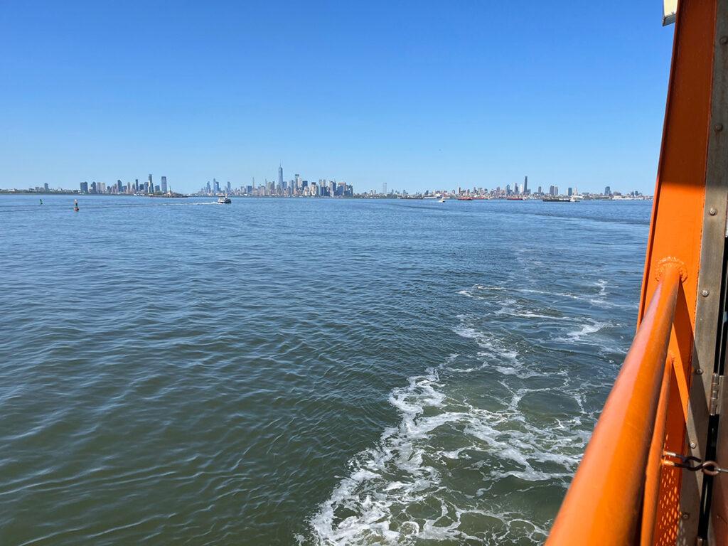 New York skyline from the Staten Island ferry