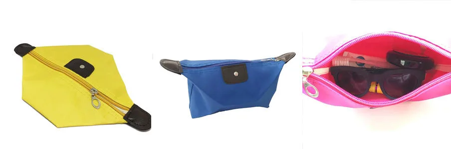 Makeup Bags - Waterproof that are of various colors.