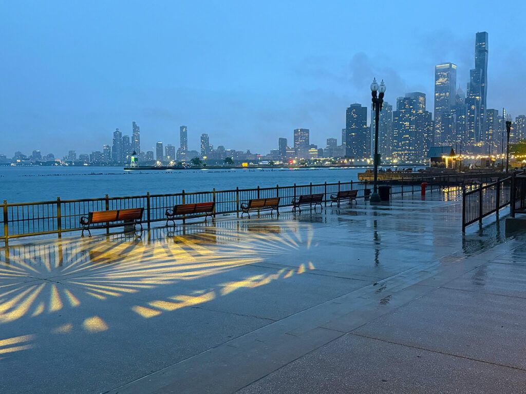 Chicago skyline from Navy Pier