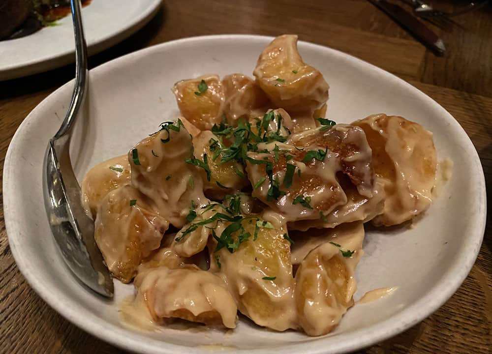 Craggy Range Roast potatoes with garlic dressing