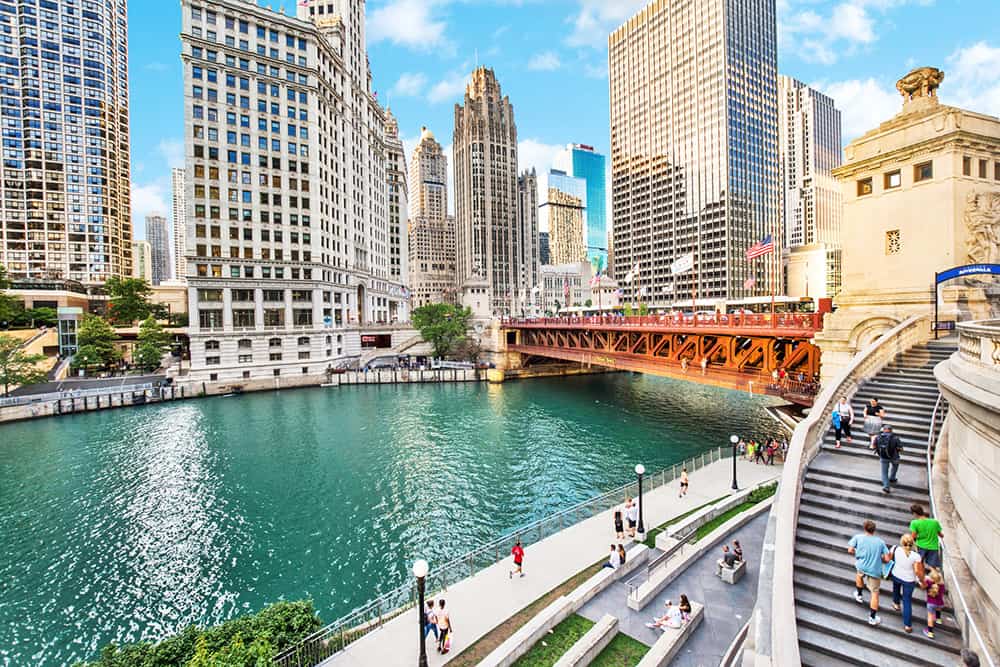Chicago Riverwalk - with a normal colour river!