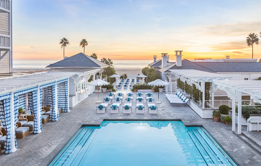 View over pool at Shutters on the Beach