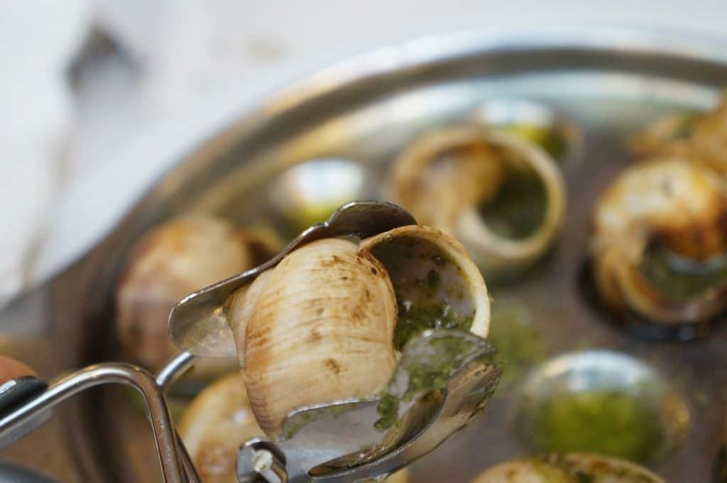 Garlicky, buttery escargot