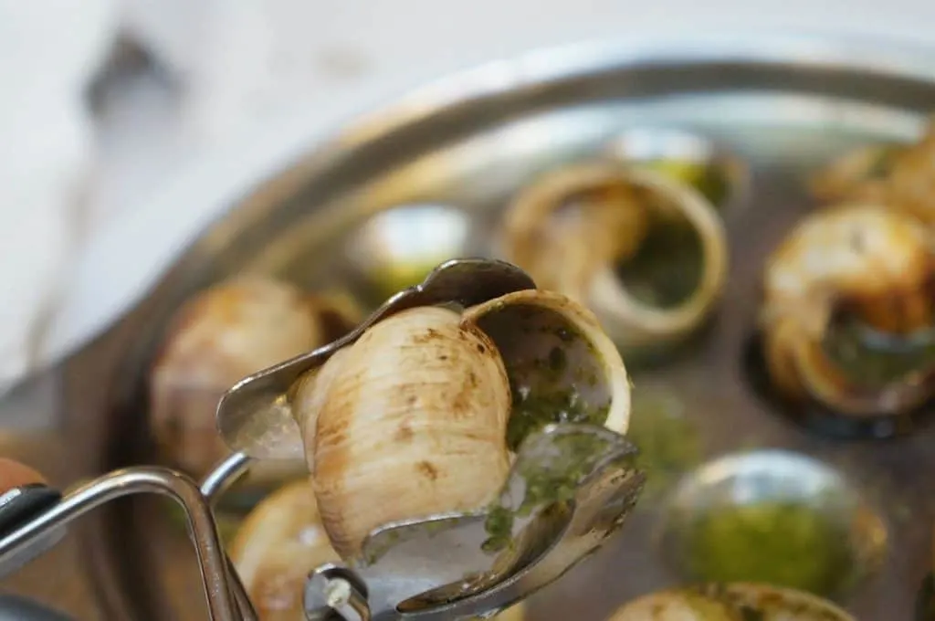 Garlicky, buttery escargot