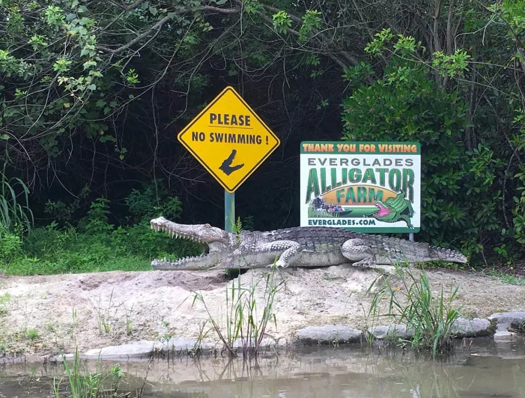 Everglades Alligator Farm sign