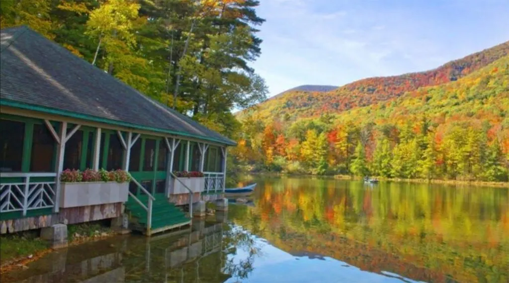 Equinox pond in fall