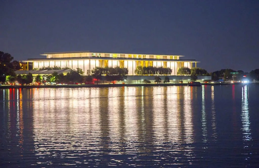 View of the Kennedy Center at night