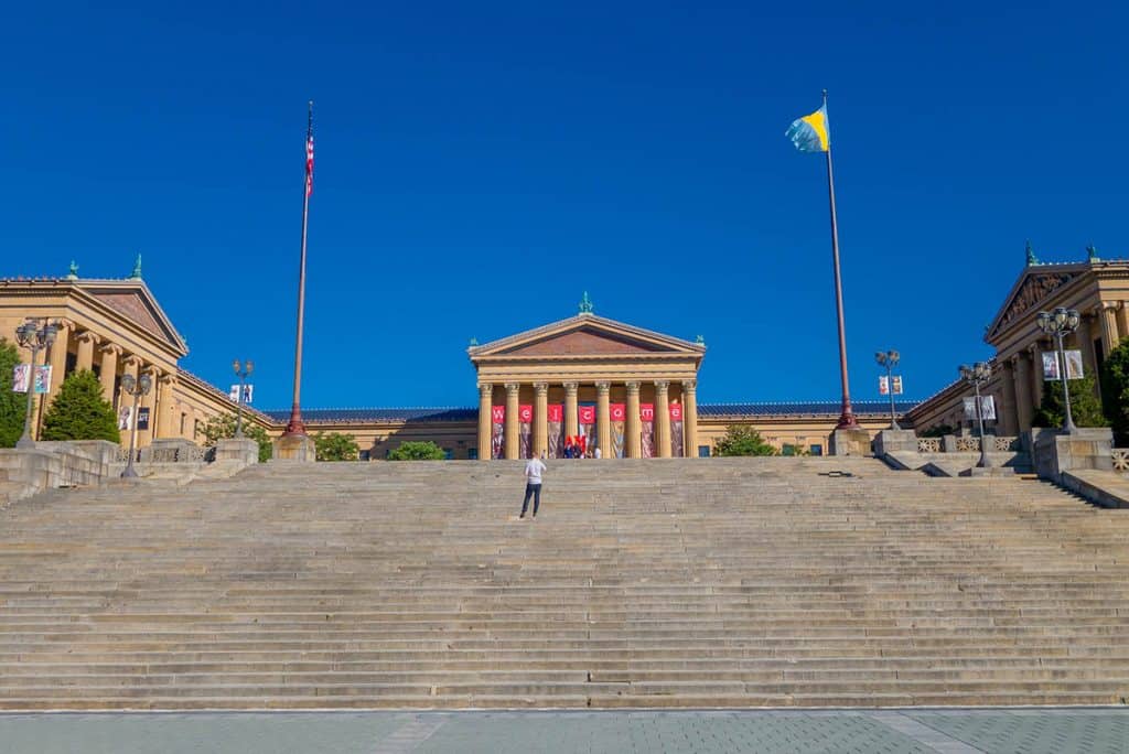 The famous "Rocky Steps" at the Museum of Art, Philadelphia