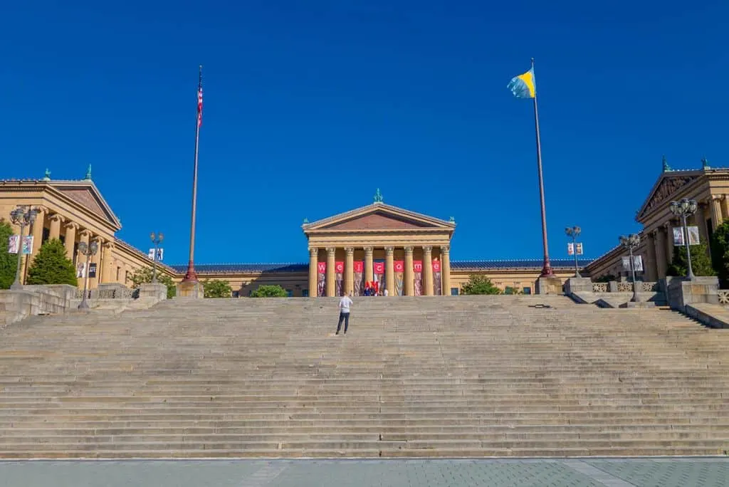 The famous "Rocky Steps" at the Museum of Art, Philadelphia