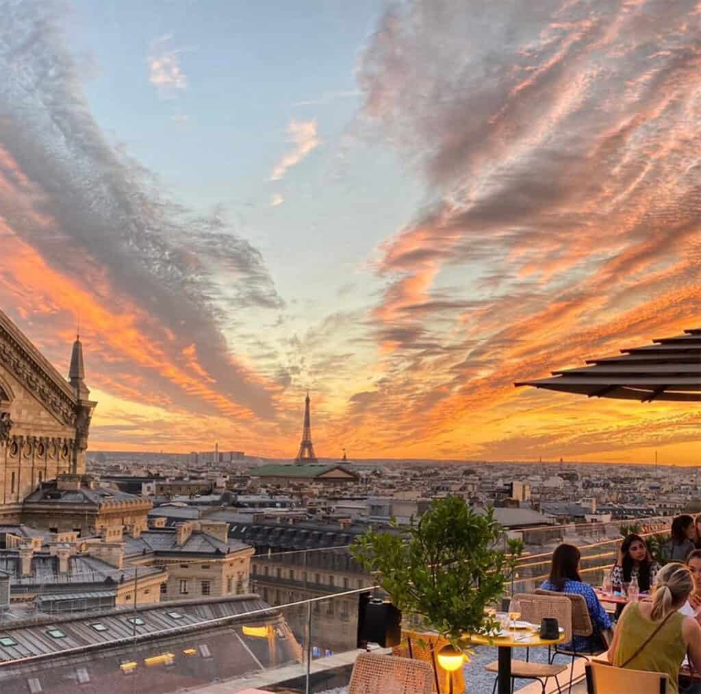 The stunning view from the top of Galeries La Fayette