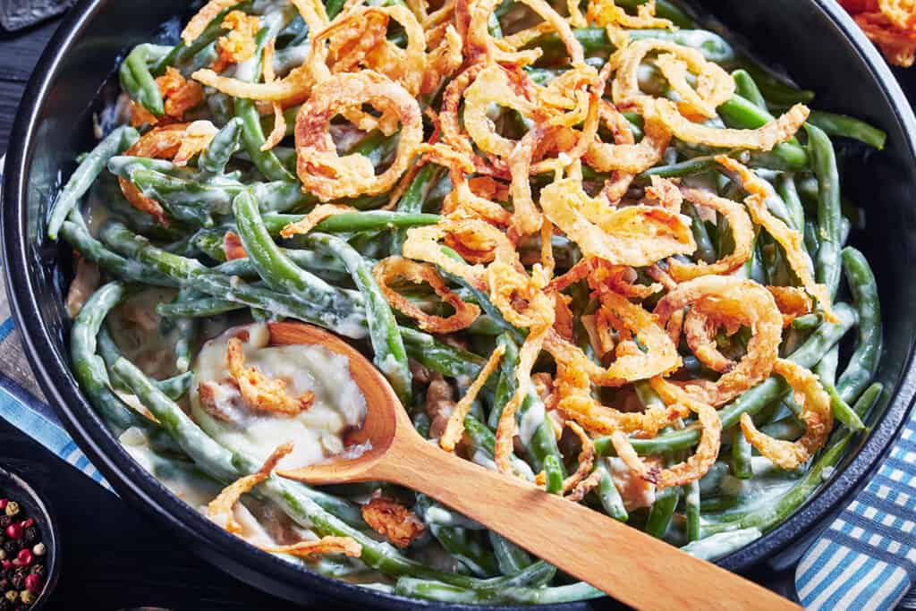 The famous green bean casserole!