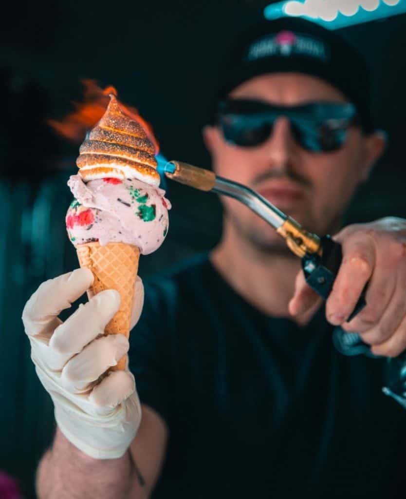 Flame ice cream NYC