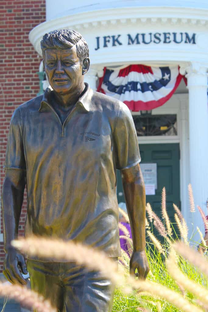 In front of the JFK Museum, Hyannis