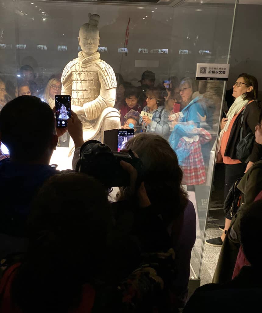 Some pieces still with colour on in the museum. Terracotta Warriors, Xi'an, China