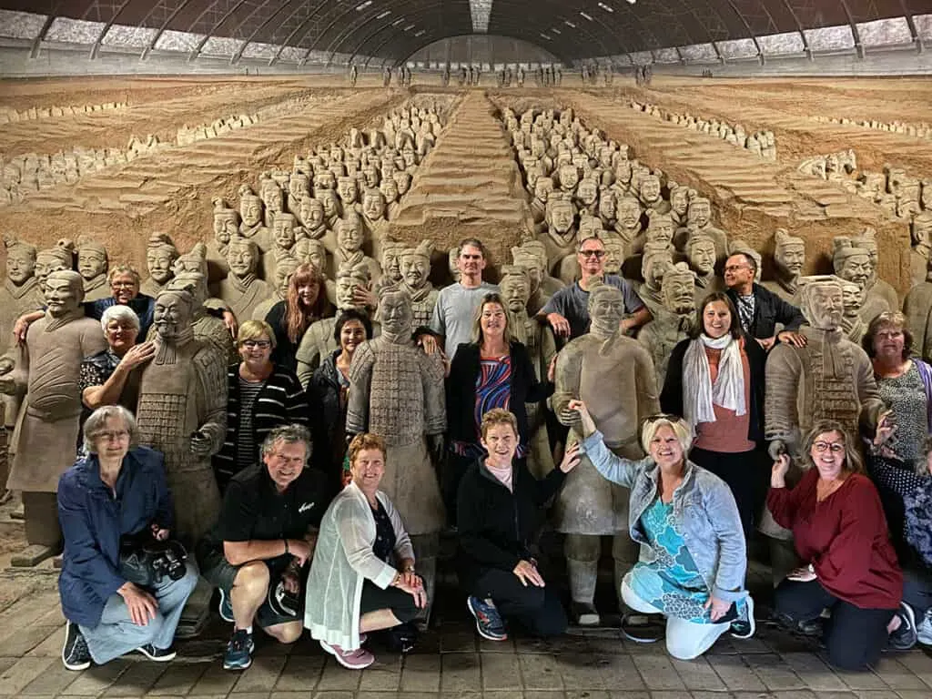 China tour group at Xian Warriors