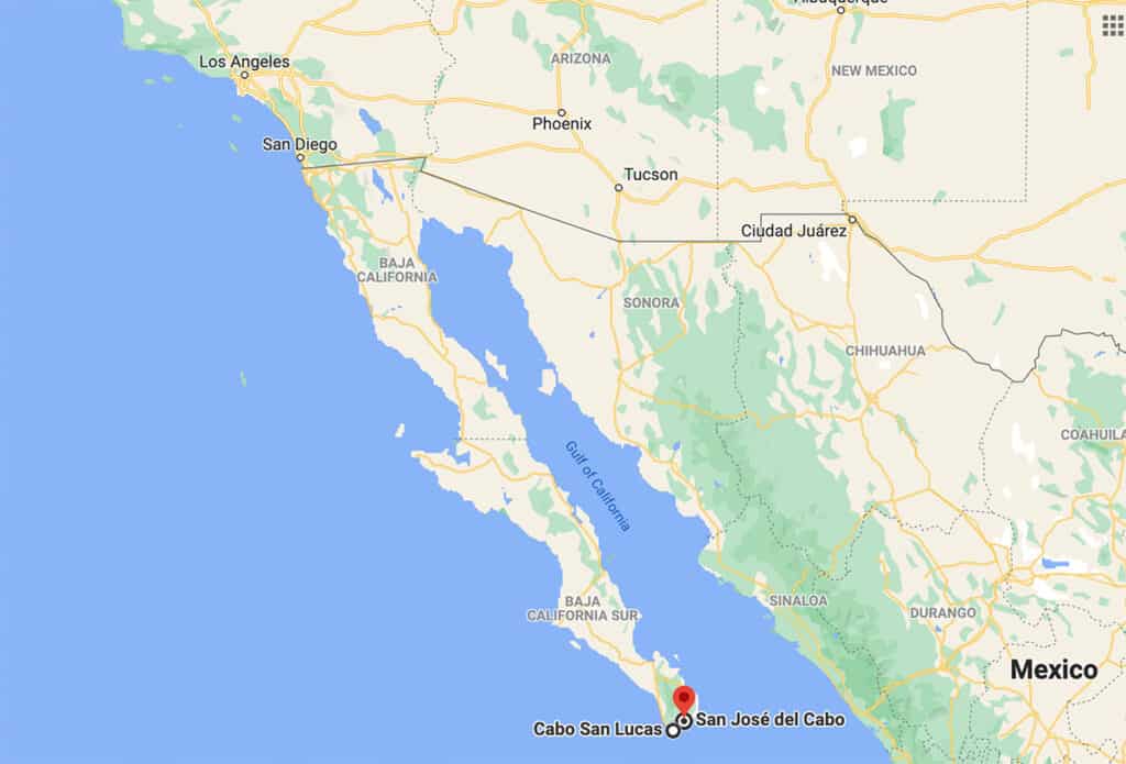 Baja Peninsula, Mexico map