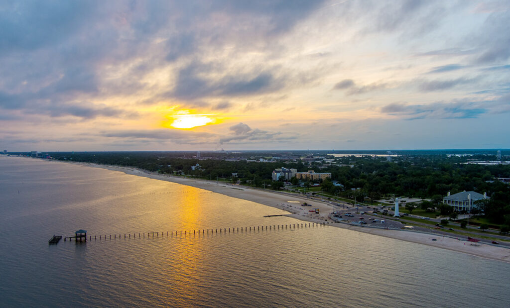 A Biloxi sunset over the Gulf