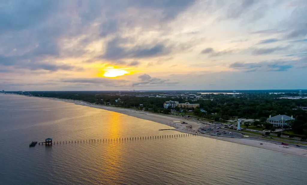 A Biloxi sunset over the Gulf