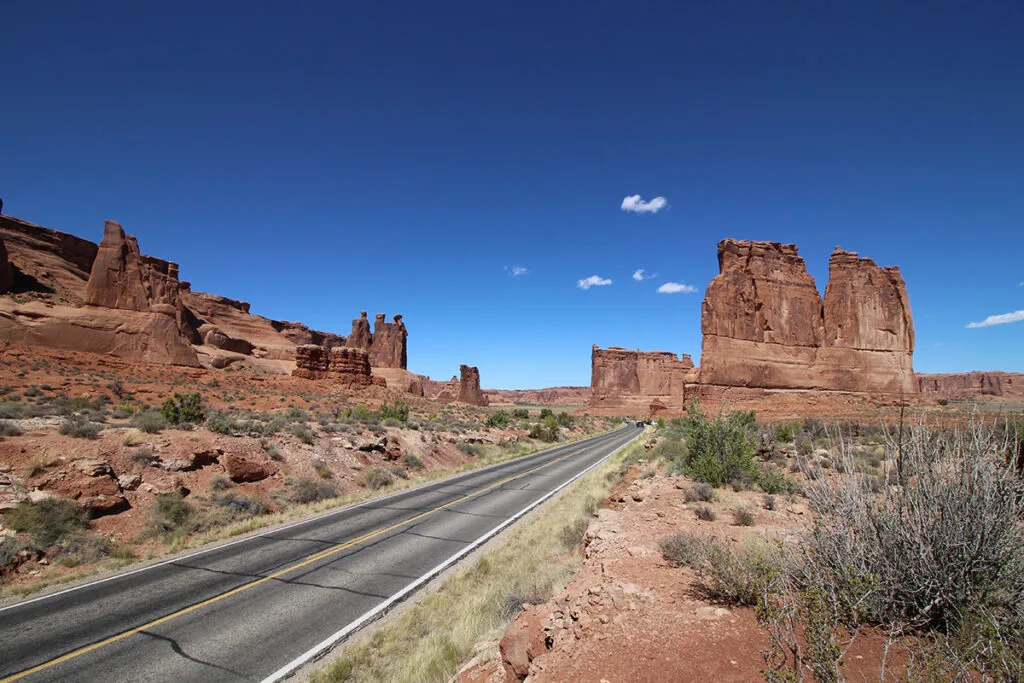 Driving in stunning Canyonlands, Utah