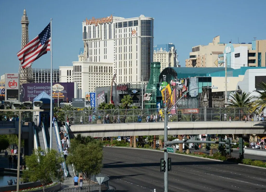 Escalators taking you places on the Las Vegas Strip!