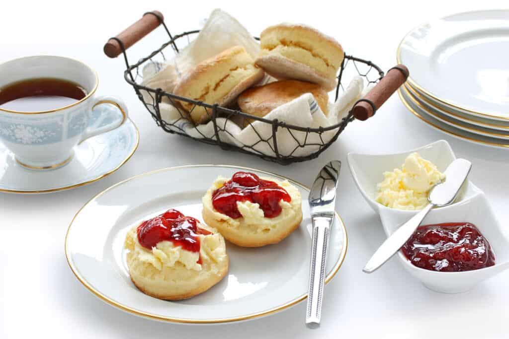 Scones and thick clotted cream