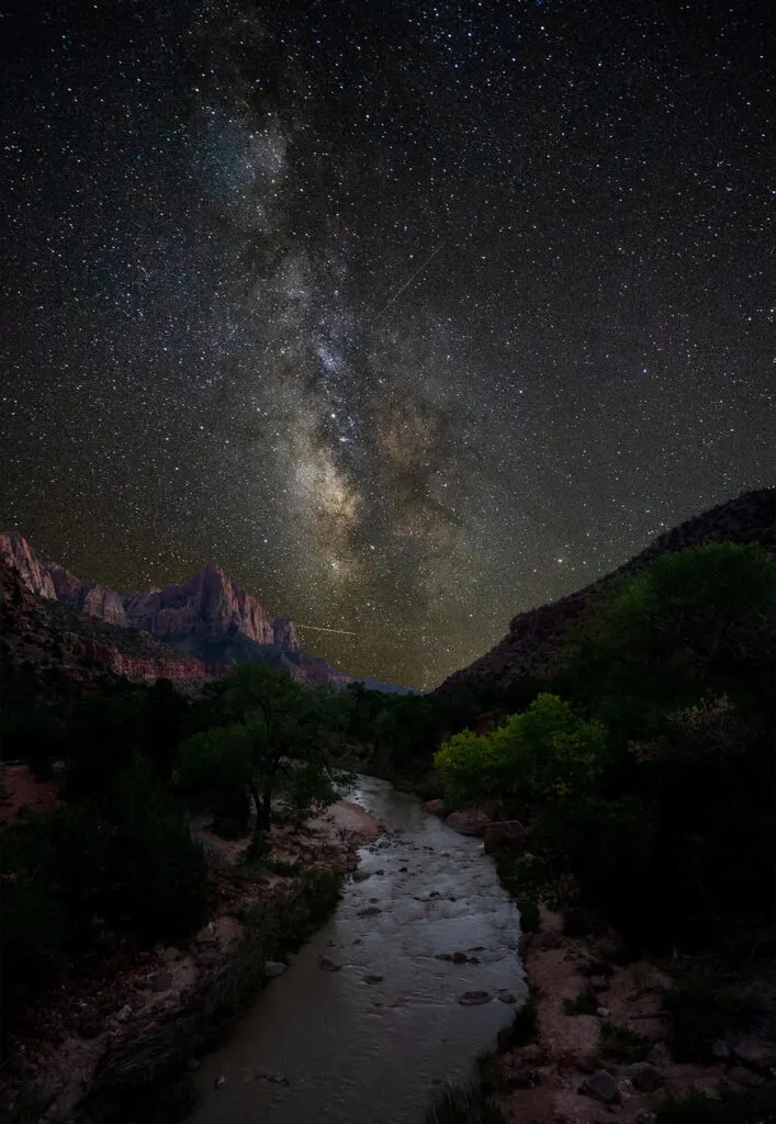 Starry night in Zion National Park