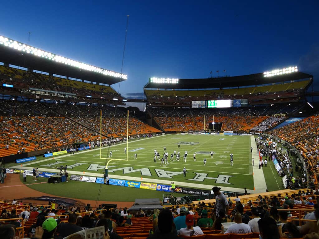 The old Aloha Stadium