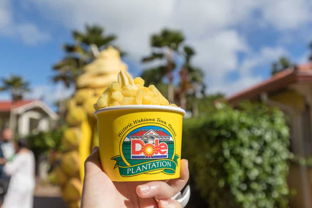 Fresh Dole pineapple ice cream