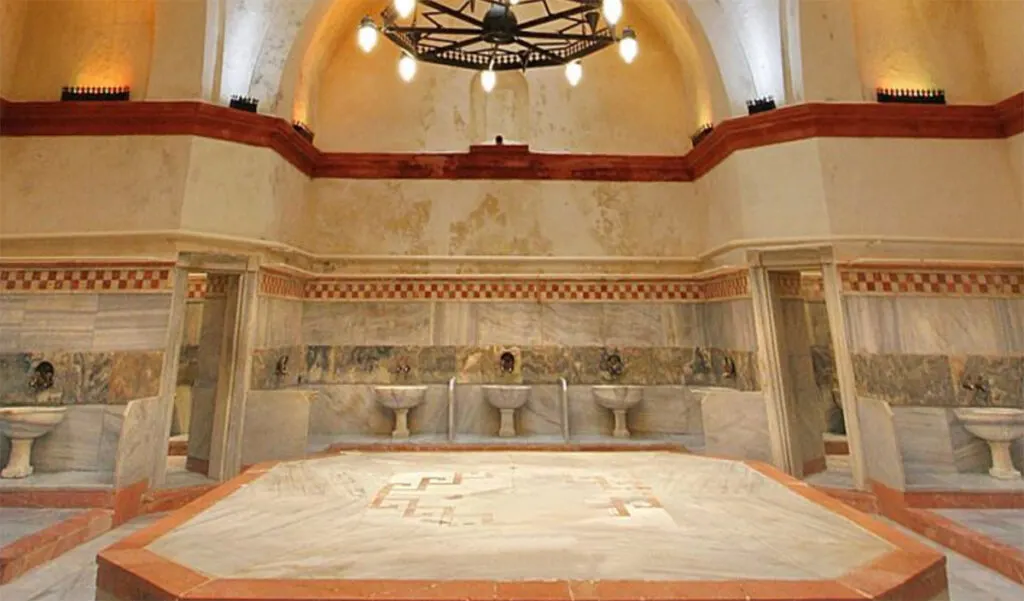 Inside the 500-year old Galatasary hamami