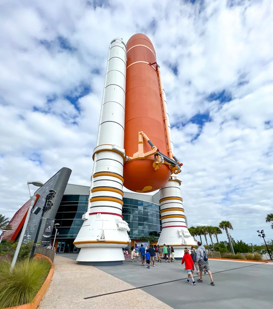 Life size replica of the rocket boosters