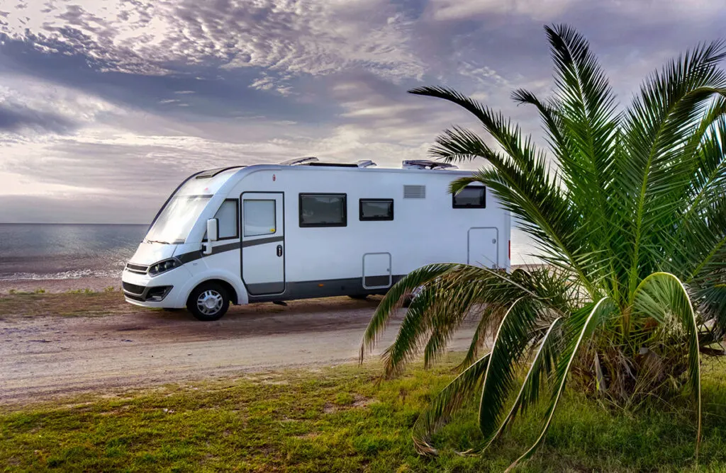 RV on beach front