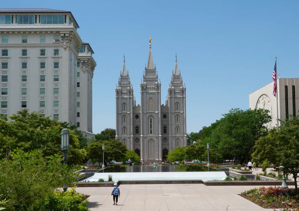 The famous Salt Lake City Temple